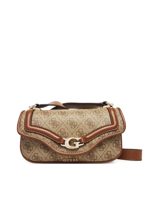 GUESS DEA Small shoulder bag with flap MILK LOGO - Women’s Bags