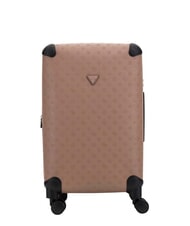 GUESS WILDER 28 Large Trolley dark taupe logo - Rigid Trolley Cases - 1