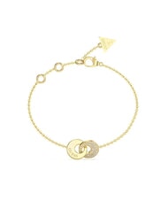 GUESS BLOOMING SUMMER Bracelet with two intertwined circles yellow gold - Bracelets - 1