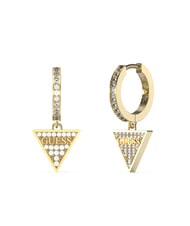 GUESS HUGGIE ME Triangle pendant earrings with rhinestones - Earrings