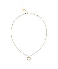 GUESS CIRCLE LIGHTS Necklace with circle and crystals yellow gold - Necklaces - 1