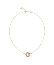 GUESS JUST Necklace with logo circle yellow gold - Necklaces - 1
