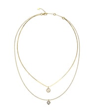 GUESS 4G CRUSH Double-row necklace with charms yellow gold - Necklaces - 1