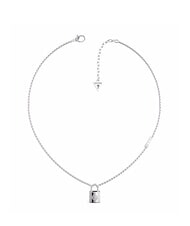 GUESS KEEP ME CLOSE Crystal Padlock Pendant Necklace SILVER - Necklaces - 1