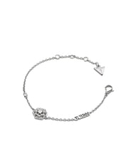 GUESS LA FLEUR Bracelet with flower charm and crystals SILVER - Bracelets - 1