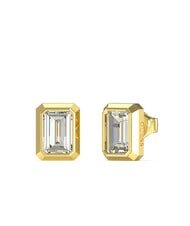 GUESS 4G LIGHT Square earrings with zirconia - Earrings