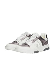 TOMMY HILFIGER TOMMY JEANS Leather sneakers white / silver - Women&rsquo;s shoes - 1