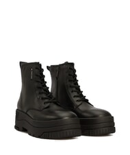 TOMMY HILFIGER TH JEANS Leather platform ankle boots with zip - Women&rsquo;s shoes