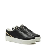 TOMMY HILFIGER PLATFORM MONOGRAM High-top leather sneakers - Women&rsquo;s shoes