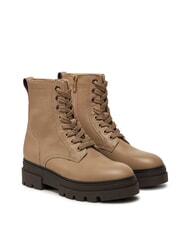 TOMMY HILFIGER BICOLOR Lace-up leather boots - Women&rsquo;s shoes