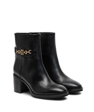 TOMMY HILFIGER TH CHAIN Leather ankle boots with chain - Women&rsquo;s shoes