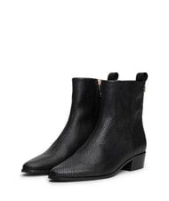TOMMY HILFIGER LOW COWBOY Pointed ankle boots in printed leather - Women&rsquo;s shoes