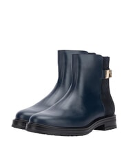 TOMMY HILFIGER TH Low suede and leather ankle boots blue - Women&rsquo;s shoes - 1