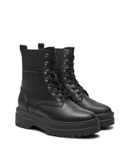 TOMMY HILFIGER TH ELASTIC RIB LACEUP Lace-up leather boots - Women&rsquo;s shoes