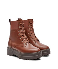 TOMMY HILFIGER TH ELASTIC RIB LACEUP Lace-up leather boots - Women&rsquo;s shoes