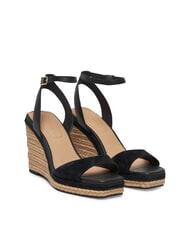 TOMMY HILFIGER TH MONOGRAM High leather wedge sandals black - Women&rsquo;s shoes - 1