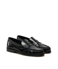 TOMMY HILFIGER TH MONOGRAM Shiny leather loafers - Women&rsquo;s shoes
