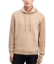 GUESS CONTRAST Hoodie desert mud - Sweatshirts - 1