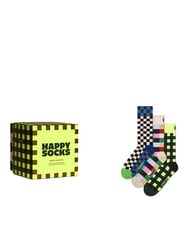 HAPPY SOCKS CHECK IT OUT Set of 3 Pairs of Socks - Men's Socks