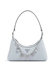GUESS EVERLEE Quilted shoulder bag with charms misty blue - Women&rsquo;s Bags - 1
