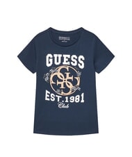 GUESS KIDS Short-sleeved T-shirt with print and embroidery secret blue - Child T-shirt - 1
