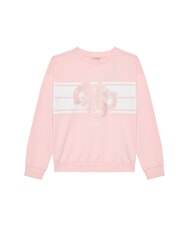GUESS KIDS Crewneck sweatshirt with logo and rhinestones cotton candy pink - Baby Sweatshirt - 1