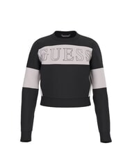 GUESS KIDS Striped crew neck sweatshirt with logo - Baby Sweatshirt