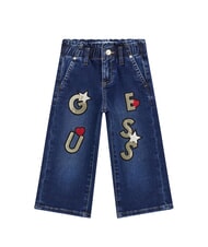 GUESS KIDS MINI ME Girls' jeans with rhinestone patches shiny letters baby w - Children's trousers - 1