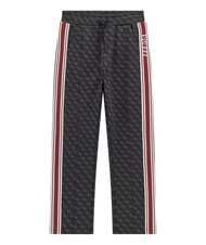 GUESS KIDS Children's jogger pants 4g jacquard jet black - Children's trousers - 1