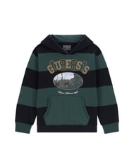 GUESS KIDS Children's striped hoodie green/black combo - Baby Sweatshirt - 1