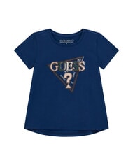GUESS KIDS Short-sleeved T-shirt with embroidery and sequins secret blue - Child T-shirt - 1