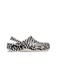 CROCS CLASSIC WARPED Unisex sabot slippers with print white / black - Unisex shoes - 1