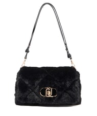 LIUJO LAPUFFY Plush bag chain handle BLACK - Women&rsquo;s Bags - 1