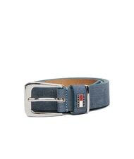 TOMMY HILFIGER TH HERITAGE Denim print leather belt - Belts