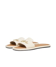 TOMMY HILFIGER TH Leather slippers with logo muslin - Women&rsquo;s shoes - 1