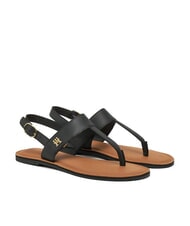 TOMMY HILFIGER TH Leather flip-flops - Women&rsquo;s shoes