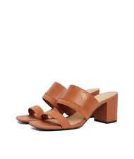 TOMMY HILFIGER TH Wide-heel leather mule sandal cinnamon bark - Women&rsquo;s shoes - 1