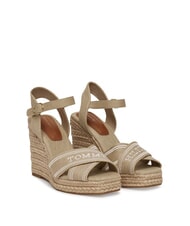 TOMMY HILFIGER TH High canvas wedge sandals - Women&rsquo;s shoes