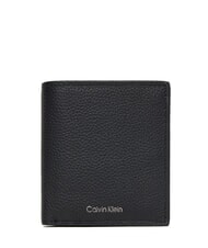 CALVIN KLEIN FOIL EMBOSSED Leather wallet on black - Men&rsquo;s Wallets - 1