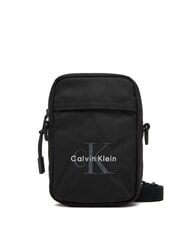 CALVIN KLEIN BOLD LOGO NYLON Shoulder bag on black - Over-the-shoulder Bags for Men - 1