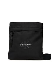 CALVIN KLEIN BOLD LOGO NYLON  on black - Over-the-shoulder Bags for Men - 1
