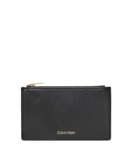 CALVIN KLEIN EMBOSSED LOGO Flat card holder black/toasted coconut - Women&rsquo;s Wallets - 1