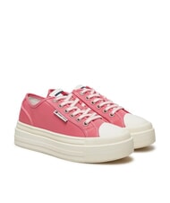 TOMMY HILFIGER TJW FOXING Platform sneakers in fabric preppy pink - Women&rsquo;s shoes - 1