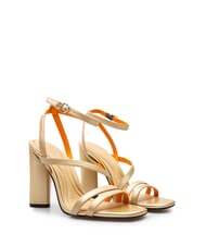 TOMMY HILFIGER TH GOLD BLOCK High leather sandals - Women&rsquo;s shoes