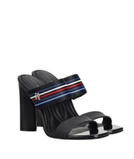 TOMMY HILFIGER SLIDE High sandals with logo ribbon - Women&rsquo;s shoes