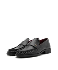 TOMMY HILFIGER TH Women's leather moccasin black - Women&rsquo;s shoes - 1