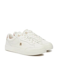 TOMMY HILFIGER ESSENTIAL CHIC COURT Women's leather sneakers ancient white - Women&rsquo;s shoes - 1