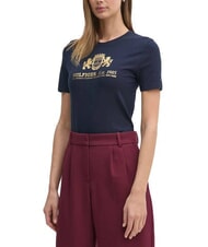 TOMMY HILFIGER VARSITY Slim fit women's t-shirt with print dark night navy - T-shirt - 1