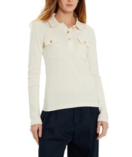 TOMMY HILFIGER TH Slim fit long-sleeved polo shirt ivory petal - Polo shirt - 1