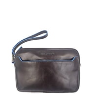 PIQUADRO BLUE SQUARE Leather Card Holder Pouch MAHOGANY - Men&rsquo;s Wallets - 1